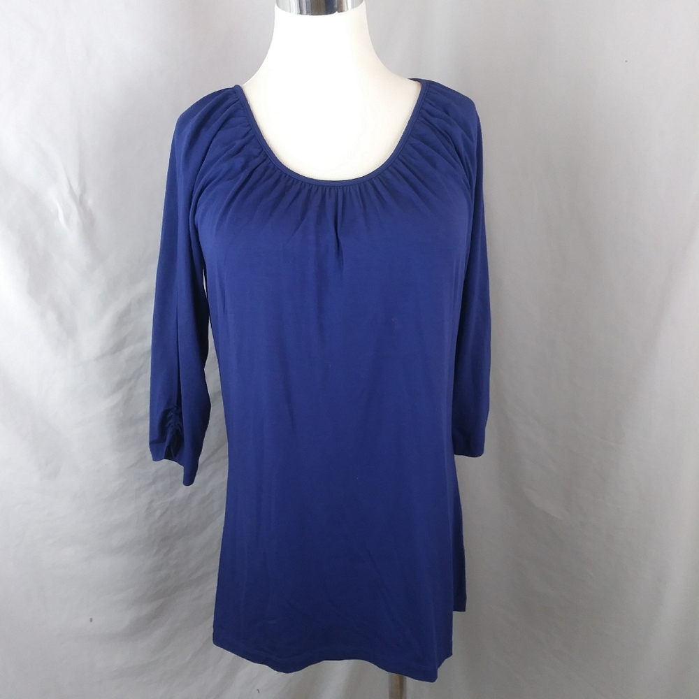 3/20$ Hatley Solid Gathered scoop neck Knit‎ Shirt